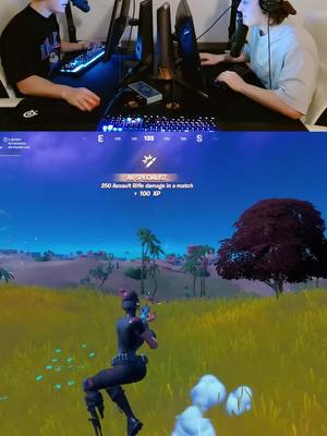 A post by @x2twinsofficial on TikTok caption: This clip accused us of softaim… #x2twins #fortnite #fyp 