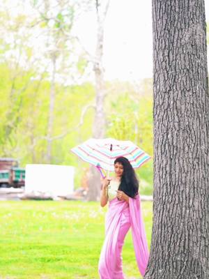 A post by @usloteluguammayi on TikTok caption: On a rainy day❤️#fyp #usloteluguammayi #rain #saree  