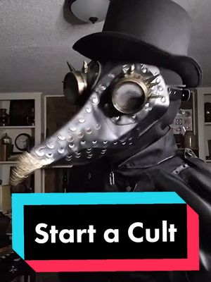 A post by @dr.deandraghoul on TikTok caption: Join the dark side, we got cookies.  #plaguedoctor #cosplay #funny #silly #cult #jointhedarkside #creepy 