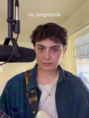 A post by @boychikpea on TikTok caption: what would this song be about if it came out now? maybe they’d all be poly #cover #mrbrightside #thekillers #lgbt 