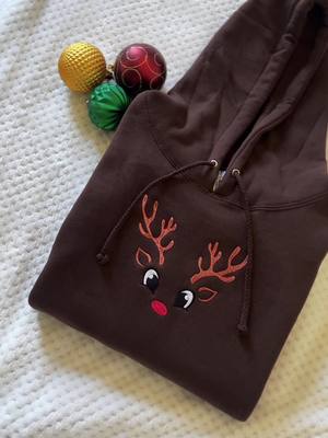 A post by @anjuna.c on TikTok caption: #giftideas #shopsmall #giftsforher #holidaygifts #christmashoodie #holidayclothes #rudolph 