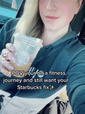 A post by @leahhhhaha on TikTok caption: For all my peeps on a fitness journey who love their iced coffee fix but don’t love the calories, y’all need to try this. I ended up drinking half of it before the tik tok. #starbucksdrinks #sugarcookielatte #fyp #sundayfunday #icedcoffeehack #starbuckshack #fypシ #starbucks 