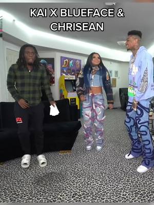 A post by @woodingtonlive on TikTok caption: KAI HAS BLUEFACE & CHRISEAN ROCK ON STREAM AND GETS STURDY #kaicenat #kai #blueface #chriseanrock 