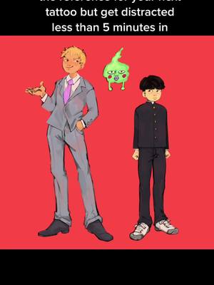 A post by @bibirdiie on TikTok caption: Ive never coloured something that well in my life i think something briefly possessed me #mp100 #mobpsycho100 #mp100fanart 