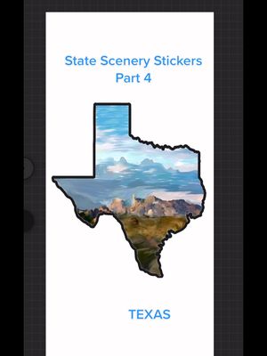 A post by @paintingwithk on TikTok caption: Replying to @haileybrown_21 time for Texas! thank you both! @Amanda J. #statescenerystickers #fypage #virall #texassticker 