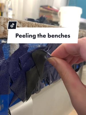 A post by @walkerprintltd on TikTok caption: Peeling the benches. These are offcuts and mitred corners from case making, they accumulate on the edges of our benches over the day and need peeling off towards the end of the week. #asmr #peeling #oddlysatisfying #asmrvideo #asmrsounds #bookbindersoftiktok #BookTok #bookbinding #cleaning #fyp 