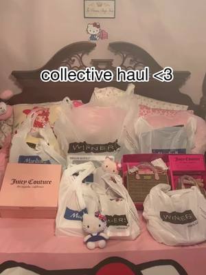 A post by @thedjsgirlfriend on TikTok caption: so many cute, girly finds 💋 #pinkaesthetic #hellokitty #collectivehaul #juicycouture #shopping #haul #marshalls #winners 