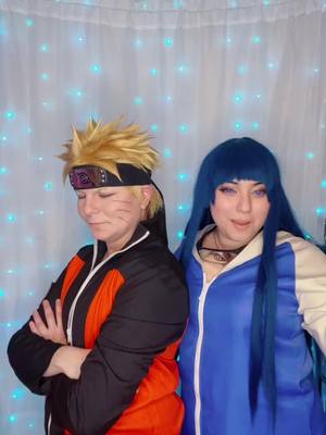 A post by @estormcos on TikTok caption: 🥃 and vibing 😂@lovecos_19 #naruto #narutoshippuden #hinata #hinatacosplay #narutocosplay 