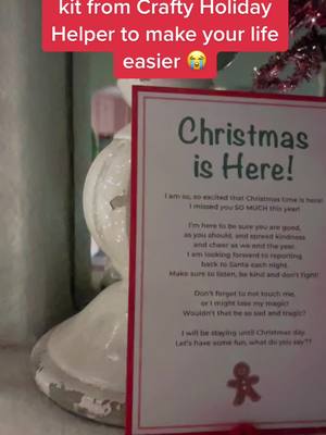 A post by @heirloombethany on TikTok caption: @craftyholidayhelper you are a QUEEN. THANK YOU for making The Elf enjoyable 😭 purchase yours today!!!! #elfontheshelf #craftyholidayhelper #christmas #elf #santa #holiday #memories 