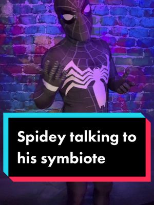 A post by @spideyhacks on TikTok caption: What's really going on inside my head 😈 #spidermansymbiote #venom #spidermanblacksuit #spidermannowayhome #spidey #symbiotespiderman #spidermanffh #spideysuit #spideycosplay #spidermancosplay #blackspiderman #blackfuneral 