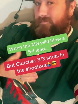 A post by @c0untryb0y0026 on TikTok caption: A win is a win😎. #mnwild #wildhockey #mncheck #sports #NHL #minnesota #hockey #awinisawin 