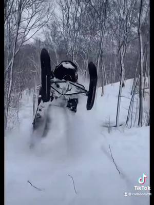 A post by @carlsonn218 on TikTok caption: Brappin always repost 🤫 #twinportssledderz #snowmobile #snowmobilevideos #polaris #skidoo #8hunndy #8fiddy #pinit #tipsup #fyp #snowmobiling 