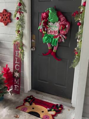 A post by @un1c0rn2 on TikTok caption: Our front door 🥰 might do more 🤗 #fyp #christmas #transition #decoration #holiday #spirit 