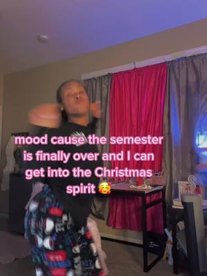 A post by @__sonal_01 on TikTok caption: So happy the stress of school has been lifted off my shoulders. I was tired 😂 #collegetok #finalsweek #christmas