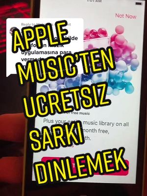 A post by @kaanadian on TikTok caption: Replying to @Mehmet apple musicten ucretsiz sarki dinlemek??