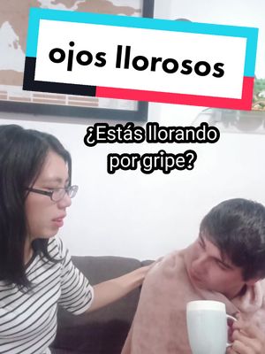 A post by @lucary_world on TikTok caption: No sabe este sufrimiento 😭😭 ustedes si tienen ese síntoma??? #parejainternacional #🇲🇽🇯🇵 #choquecultural #gripe #ojosllorosos #fypシ #parati #comedia 