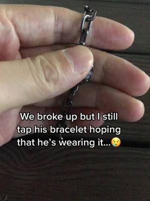 A post by @couplesbracelets on TikTok caption: Hope he still wearing it .😢 #boyfriend #ex #breakup #bracelet #giftideas #couplegift #jewlery #fyp 