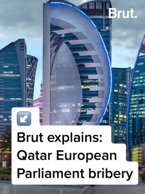 A post by @brockmurray on TikTok caption: World Cup host Qatar is now being accused of bribing European Parliament officials for their government-making decisions.