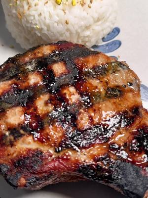 A post by @indyfoodguy on TikTok caption: Grilled Pork Chops, White Rice, and Kimchi #koreanfood #grilledfood #porkchops #fordinner #kimchi #homecooking #goodfood #Foodie #foodies #kamadojoe 