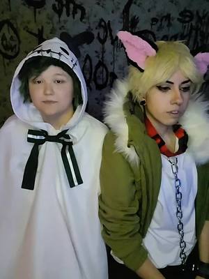 A post by @coffee_cosplayer on TikTok caption: Friends to the end @strangelesbean #bnha #mha #mhacosplay #bnhacosplay #dekucosplay #bakugoucosplay #bakudeku 