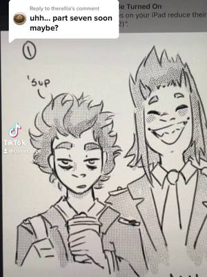 A post by @comet.juice on TikTok caption: Replying to @therellia part seven!! shinsou is suspicious #mha #myheroacademia #denkikaminari #shinsouhitoshi #kirishimaeijiro 