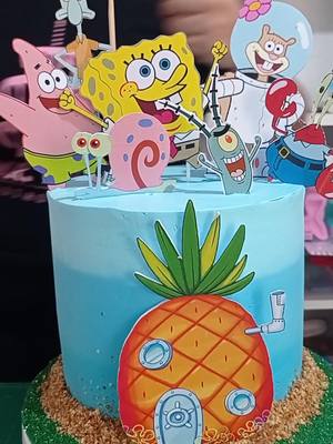 A post by @mr.vigo_ on TikTok caption: #gyalyouapartyanimal #bobesponja #piña #tiktoker #chantilly #viral #fyp #foryou #flypシ #parati #happybirthday #pastel  #cakedecorating #cake #tartas #xyzbca #abc #abcxyz #chocolate #pasteles #postres #dulces 