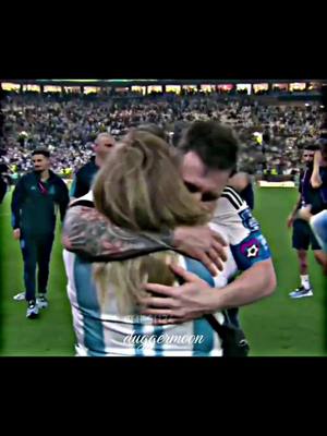 A post by @l7uggermoon on TikTok caption: messi with mom 💫💙 #football #duggermoon #duggermoonedits #foryou #fyp #messi #argentina #mom #leomessi #месси #аргентина #футбол