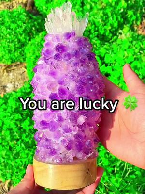 A post by @energycrystal_club on TikTok caption: Like and follow me! Comment "Good luck" will reap a pleasant surprise soon!#amethyst #amethystcrystal #amethystcluster #crystalcluster #crystalhealing #crystaltok #crystalsoftiktok #crystalpalace #crystaltiktok #crystaltok🔮 #crystalconfetti 