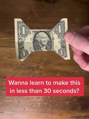 A post by @origamilesson on TikTok caption: Should I try to get some currency from another country to make origami out of their money? Like and comment what you want me to make next! 