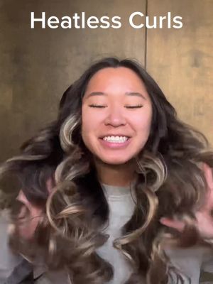 A post by @galvestongirly on TikTok caption: Heatless curls results 😍 let me know if you want to see a part 2 of my hair at the end of the day!