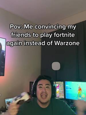 A post by @brandonkiyoshii on TikTok caption: Fortnite >warzone and i wont be told otherwise #fortnite #warzone #gaming #lezduit 