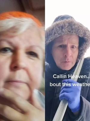 A post by @carolynmwelch58 on TikTok caption: #duet with @bwoodbury #Snow #shoveling #loveit #funny #Tiktokmomma #mommacarolyn515 #fyp #callingJesus #saltstorm #Humor #foryoupage 