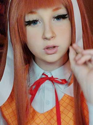 A post by @honeycosplayy.s on TikTok caption: what are u guys wanting for xmas? // #fyp #ddlc #monika #HolidayOREOke #dokidokiliteratureclub 