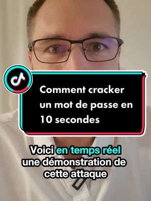 A post by @generation_tv on TikTok caption: Comment cracker un mot de passe en 10 secondes  #motdepasse #cybersecurity #patronsresilients 