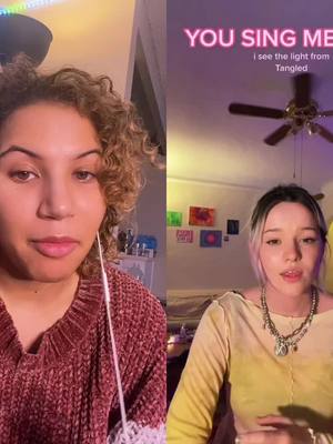 A post by @kisses_avalon on TikTok caption: #duet with @naomijoyturner #fyp Bro, I want to play Rapunzel SO BAD! Like, can someone request a brown or Black Rapunzel at my job please?!!!! #FullTimePrincess #DisneyPrincess #BlackPrincess #BIPOCPerformer #BlackPerformer #CharacterActor #Rapunzel #Tangled #AtLastISeeTheLight 