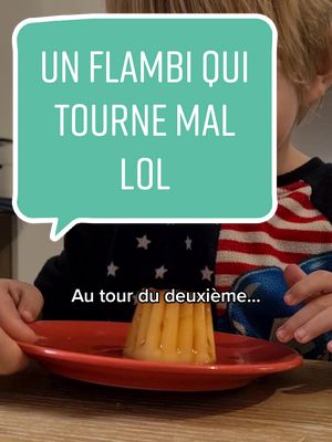 A post by @gpadid_photo on TikTok caption: Un Flambi qui tourne mal 😇🤣 #flambi #enfant #enfantdrole #prank #humour #drole #sasha_kiira #bebestiktoks #maman #fypシ #fyp #amour #crado #dessert #exemple #abonnetoi❤️❤️🙏 #like 