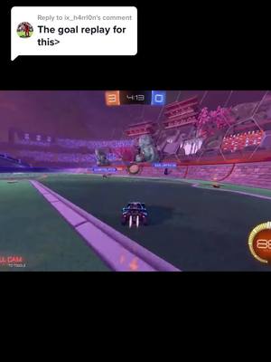 A post by @rocketleaguehighlights on TikTok caption: Replying to @ix_h4rrl0n Not much more to see in the replay unfortunately. #rocketleague #rl #rocketleagueclips #rocketleaguegoals #rocketleaguehighlights 