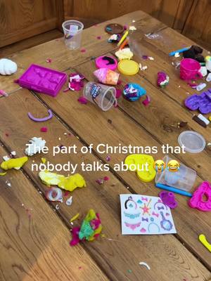 A post by @bhessxoxo on TikTok caption: Waiting until they go to bed so I can break the trash bags out 😂 #christmas #christmasmess #wv #westvirginia 