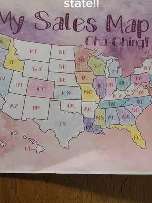 A post by @prettytalentedtreasures on TikTok caption: Yess, another state marked off!!! what state is next?! Shop our New Year Sale now!!! Shop in bio!! #ReasonForBooking #newyearsale  #anothertrackmarkedoffthebucketlist #whoisnext  #tumblercreator #tumblerartist #settinggoalsandcrushingthem #dreambig #salesmap #shopsmall 