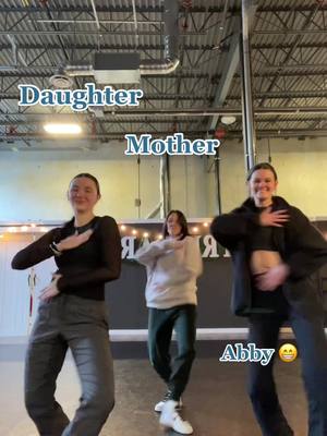 A post by @daleydance on TikTok caption: Had to do this one again but we had to add a friend @abbycleveland16   @Britain @trueartdanceacademy #motherdaughter #viral #fyp #trio #dancestudio #timbaland #nellyfurtado #canada 