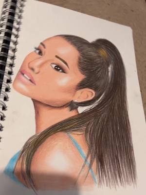 A post by @artbylou on TikTok caption: Finally done 🥳 #ariana #arianagrande #pretty #2022 #draw #drawing #repost #tiktok #artist #disney #feature #artistic #trend #talent 