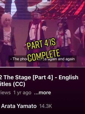 A post by @tanaka_gundham_ on TikTok caption: Part 4 is finally complete! Which means the whole stage play has been translated! #sdr2#danganronpathestage#danganronpa#danganronpastageplay#sub#translation 