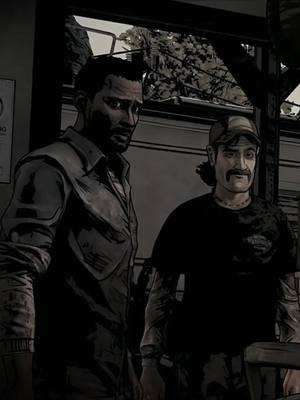 A post by @clementineslover on TikTok caption: edit time: 37:31 they have a love hate relationship but were still always there for eachother 💔💔 #twdg #twd #thewalkingdeadgame #thewalkingdead #telltale #clementine #clem #lee #leeeverett #kenny 