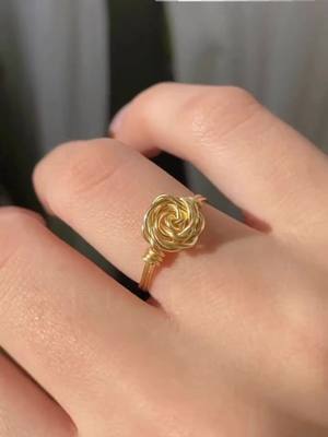 A post by @sharewithu1 on TikTok caption: Roses ring#handmadejewelry #wirewrap #DIY #ring #jewelry 