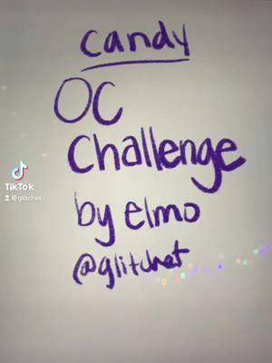 A post by @glitchet on TikTok caption: Oc challenge! Candy! Please take it easy on me trolls#occhallenge #oc #candyart #candy #foryoupage #foryou #artok #artchallenge #create #challange #candytok 