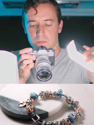 A post by @layersfree on TikTok caption: Much of creative product photography is simply experimentation. New Tutorials coming this week at YouTube.com/lukeayers #photoshoot #productphotography #product #jewellery #bracelet #DIY #howto #homemade #kitchen #lighting