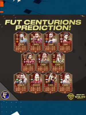 A post by @fut.investments on TikTok caption: Fut centurions prediction, who do you wanna see 👀👇? #fyp #fifa23 #fut 