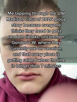 A post by @kidwhocantrideabike on TikTok caption: The only thing I want to see on there is the one guy reviewing the dinning hall food #k18results #uwmadison #uw #madison #groupstory #wisco #snapchat 