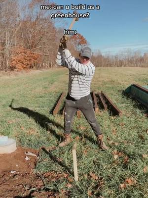 A post by @aframe.on.fletcher on TikTok caption: 🥲🥲🥲 this man can do anything #diygreenhouse #flowerfarm #gardening #cutflowergarden