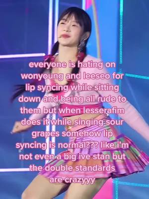 A post by @choerrrys on TikTok caption: dont even try to call me a lesserafim anti i literally ult izone #izone #lesserafim #sourgrapes #minji #newjeans #tellme #wondergirls #ive #wonyoung #leeseo #kpopfyp #flop #flopera #jeongin_bestboy 